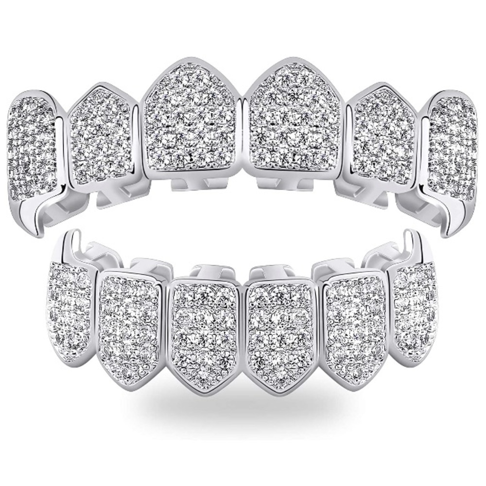 Ice 925 Silver Grill Vampire Top & Bottom